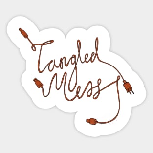 Tangled Mess Red Sticker